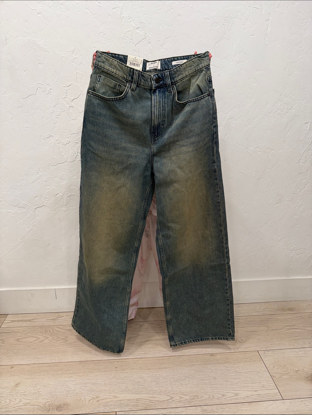 Cotton On Faded Blue Wide Leg Jeans With Relaxed Rise
